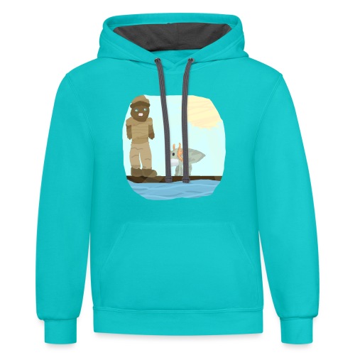 Fin and the Fisherman (Chapter 6) - Unisex Contrast Hoodie