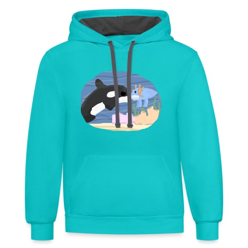 Jaw the Orca (Chapter 7) - Unisex Contrast Hoodie