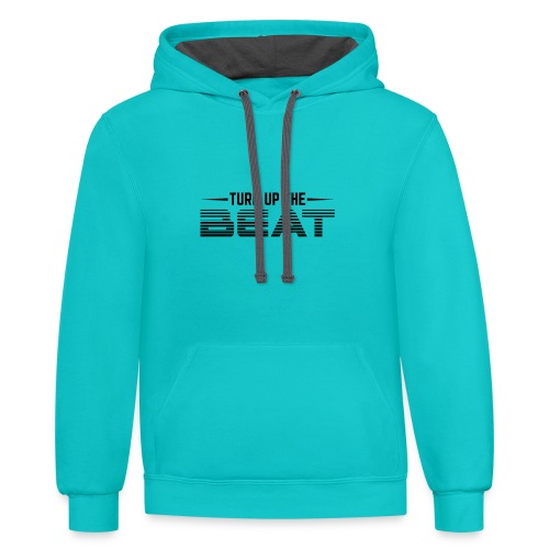 Turn Up The Beat - Unisex Contrast Hoodie