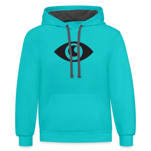 Eye logo - Unisex Contrast Hoodie