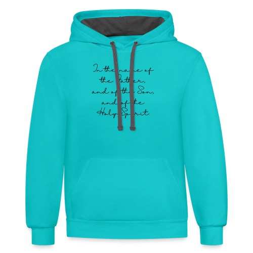 The sign of the cross - Unisex Contrast Hoodie
