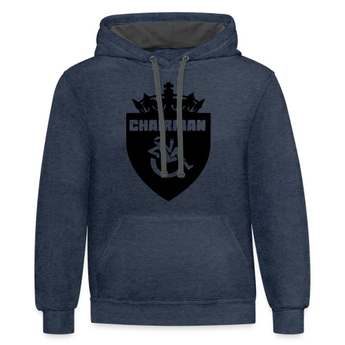 Chairman design for male wheelchair users - Unisex Contrast Hoodie