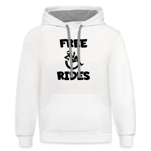 This wheelchair user gives free rides - Unisex Contrast Hoodie