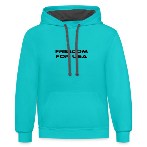 freedom for usa - Unisex Contrast Hoodie