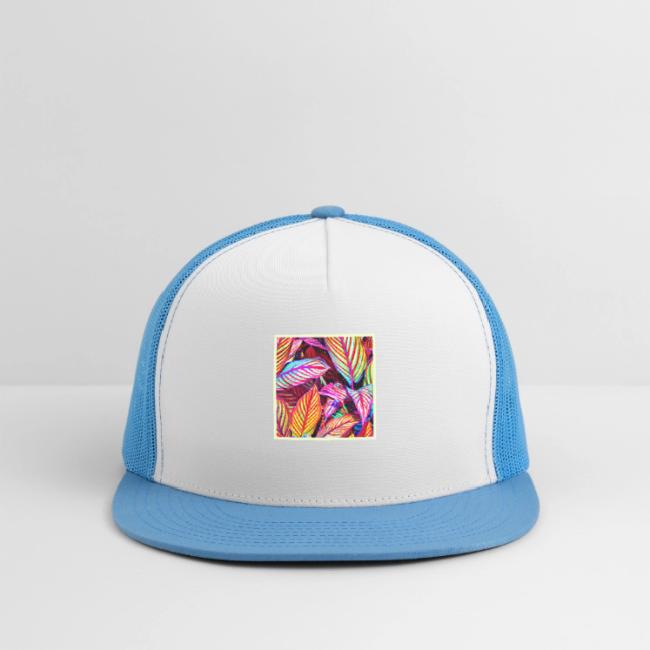 Striped Neon Leaves Design
