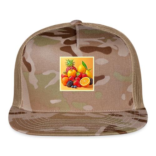 Fresh Bounty: Vibrant Fruit Harvest Art - Trucker Hat