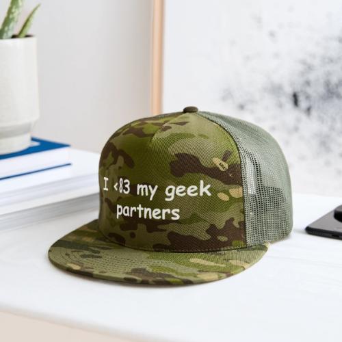 I <83 My Geek Partners (white) - Trucker Hat