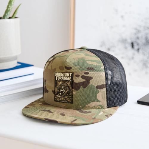 Midnight Forager Raccoon Mushroom Hunter - Trucker Hat