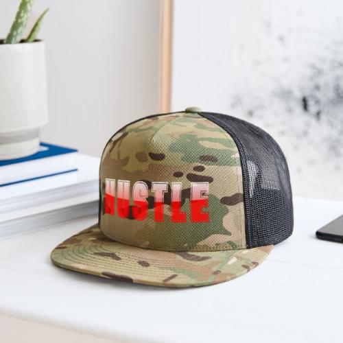HUSTLE Bold Red Motivational Typography Design - Trucker Hat