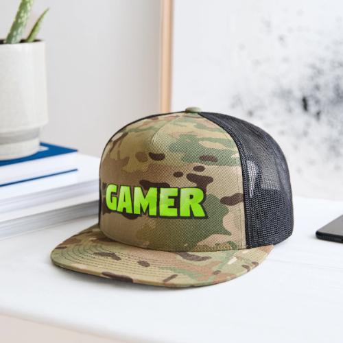 Gamer Neon Green Gaming Logo Design - Trucker Hat