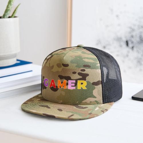 Multicolor GAMER Typography Design - Trucker Hat