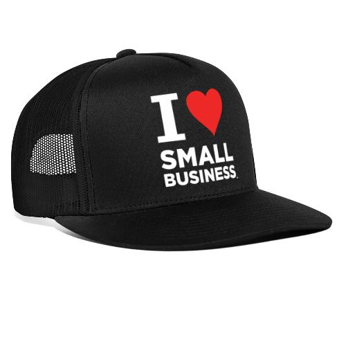 I Heart Small Business Logo (Red & White) - Trucker Cap