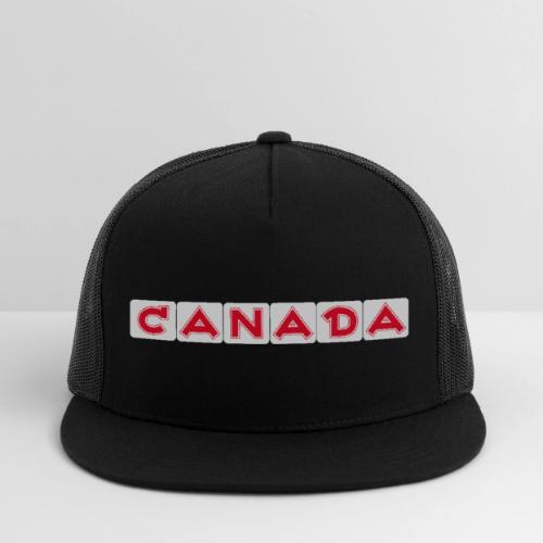 Canada, red letters on white background - Trucker Hat