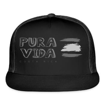 Pura Vida Mono - Trucker Hat - black/black - Front