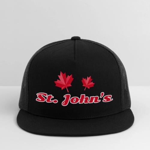 St. John's with two red maple leaves - Trucker Hat