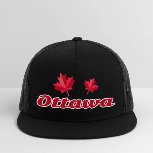 Ottawa with two red maple leaves - Trucker Hat