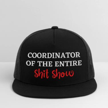 "Shit Show Supervisor" Funny Baseball Cap - Adjustable Trucker Hat For Men, Women, Boss, Teacher (White) - View #2