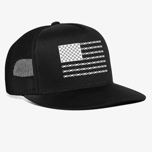 Bicycle Chain American Flag - Trucker Hat