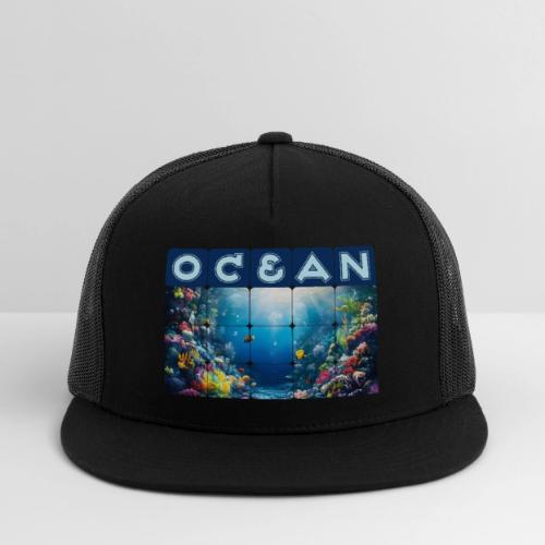Ocean: Neon Reef Glow - Trucker Hat