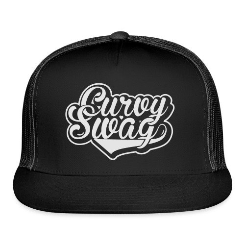 Curvy Swag Reversed Out Design - Trucker Cap