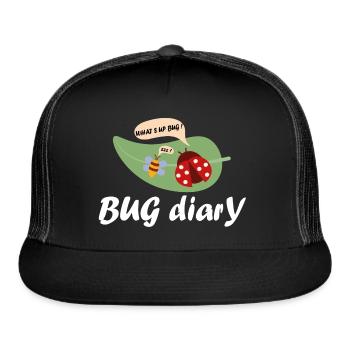 bug diary - Trucker Hat - black/black - Front