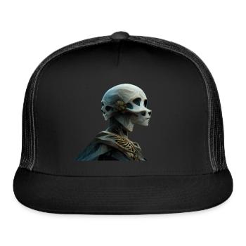 Double face skull of alien or you imagine - Trucker Hat - black/black - Front