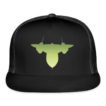 SR-71 Blackbird Classic Jet Design - Trucker Hat - black/black - Front