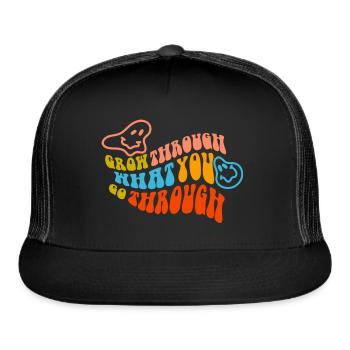Grow Through - Trucker Hat - black/black - Front