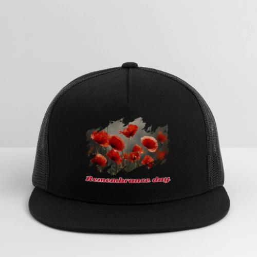 Remembrance Day with poppies - Trucker Hat