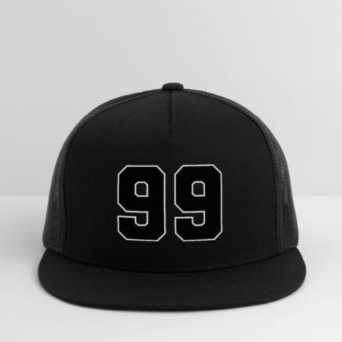 Varsity Number 99 Athletic Font - Trucker Hat
