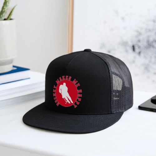 Hockey Makes Me Happy – Ice Hockey Fan Emblem - Trucker Hat