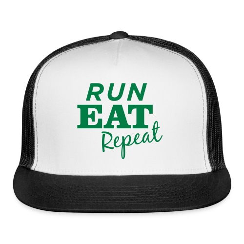 Run Eat Repeat buttons medium - Trucker Cap