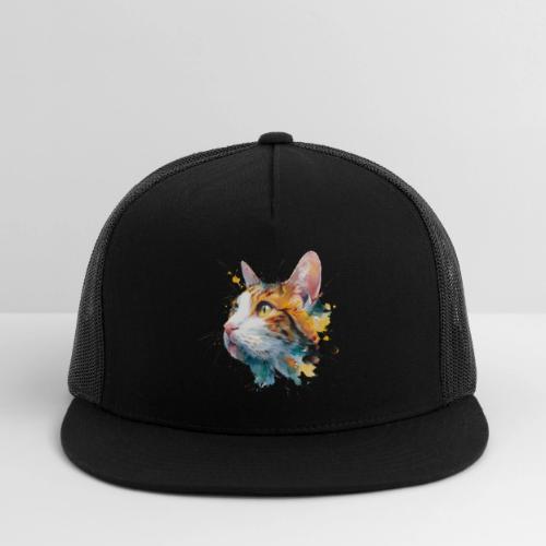 Cat: Feline Ink Burst - Trucker Hat