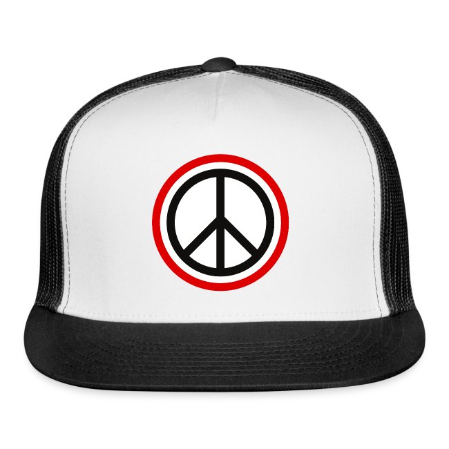 Peace Sign | Black White and Red