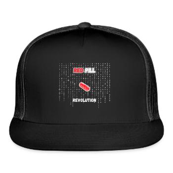 Red Pill Revolution - Trucker Hat - black/black - Front