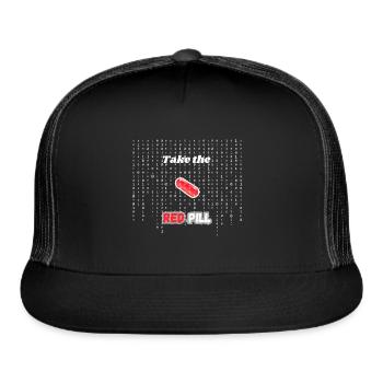 Take the Red Pill - Trucker Hat - black/black - Front