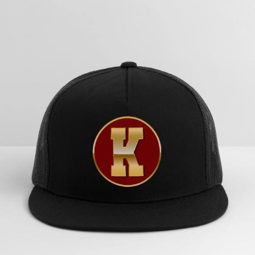 Letter K – Capital Varsity Alphabet Monogram - Trucker Hat