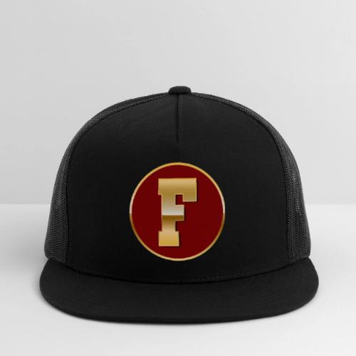 Letter F – Capital Varsity Alphabet Monogram - Trucker Hat
