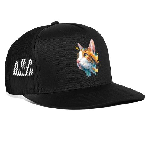 Cat: Feline Ink Burst - Trucker Hat