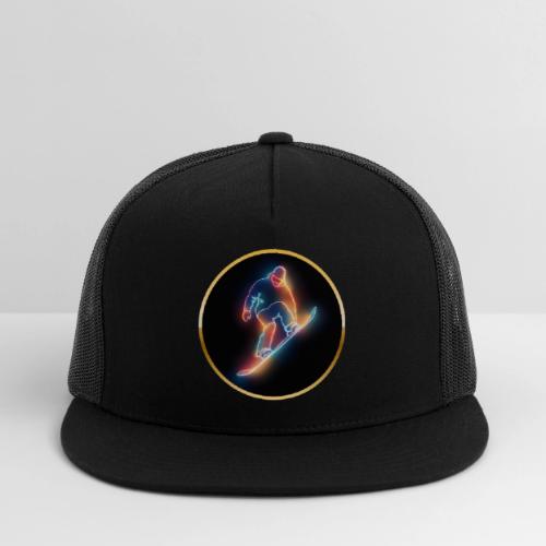 Golden Neon Snowboard - Trucker Hat
