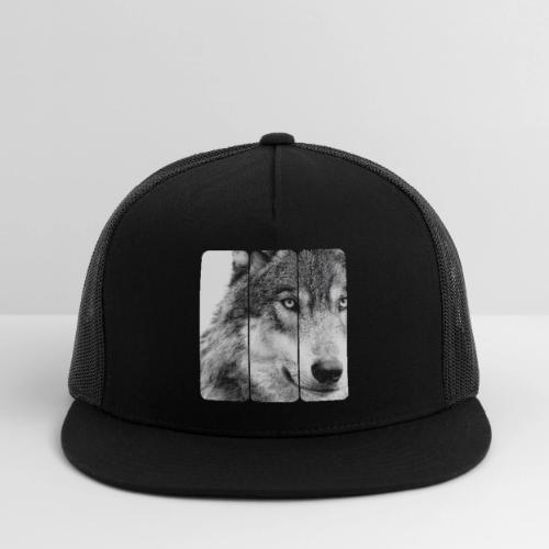 Wolf Face Triptych: Silent Alpha - Trucker Hat