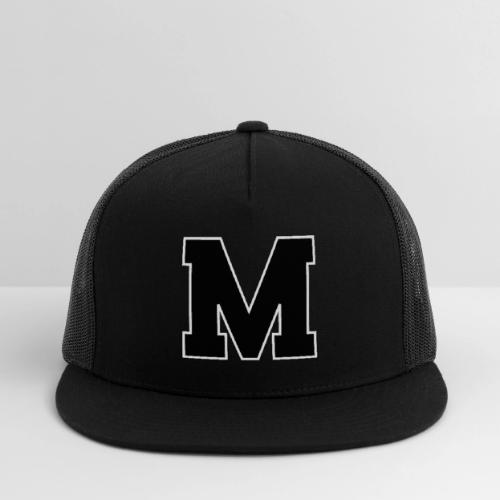 Varsity Letter M Collegiate Alphabet Art - Trucker Hat