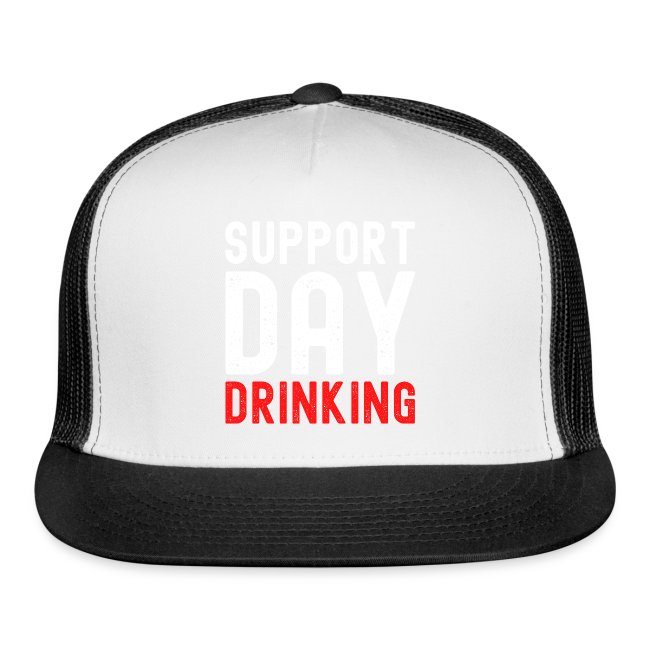 Support Day Drinking (distressed white & red)