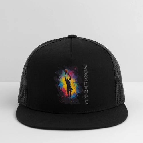 High Energy Basketball Paint Splatter Art - Trucker Hat