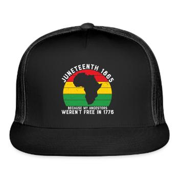 My Ancestors Weren't Free - Trucker Hat - black/black - Front