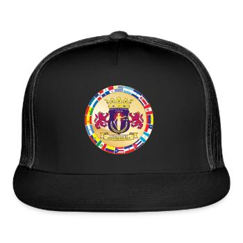 Latino Circle - Trucker Hat - black/black - Front