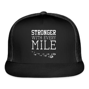 Funny Running Quotes Gift For Women Men Runners - Trucker Hat - black/black - Front