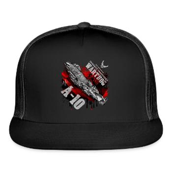 A10 Warthog Fairchild Thunderbolt USAF Fighter Air - Trucker Hat - black/black - Front