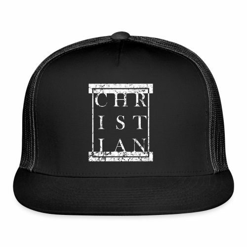 CHRISTIAN Religion - Grunge Block Box Gift Ideas - Trucker Cap