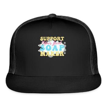Soap Making Soap Maker - Trucker Hat - black/black - Front